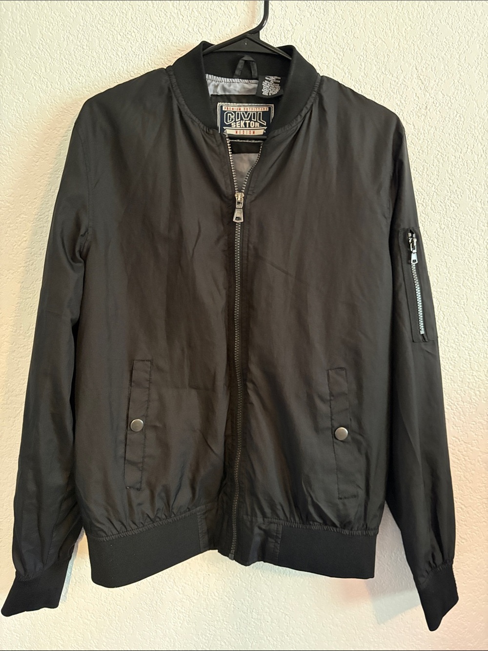 Men's Black Bomber Jacket